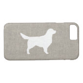 Goldener Retriever-Silhouette Case-Mate iPhone Hülle (Rückseite (Horizontal))