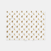 Goldener Retriever-Silhouette-Muster Fleecedecke (Vorderseite (Horizontal))