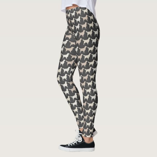 Goldener Retriever-Silhouette-Muster Leggings (Links)