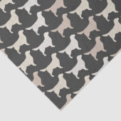 Goldener Retriever-Silhouette-Muster Seidenpapier (Detail)