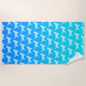 Goldener Retriever-Silhouette-Muster Strandtuch (Vorderseite)