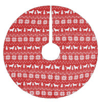 Goldener Retriever-Silhouette-Weihnachtsmuster