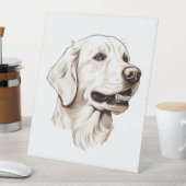 Goldener Retriever Sockelschild (In Situ)