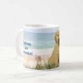 Goldener Retriever-Strand-Tasse Kaffeetasse (Vorderseite Links)