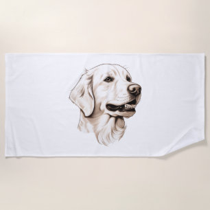 Goldener Retriever Strandtuch
