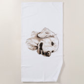 Goldener Retriever Strandtuch (Vorderseite)