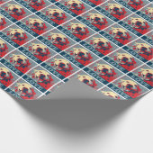 Goldener Retriever-Stylized Liebe Geschenkpapier (Ecke)