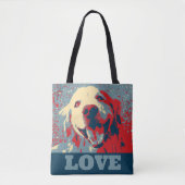 Goldener Retriever-Stylized Liebe Tasche (Vorderseite)