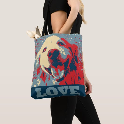 Goldener Retriever-Stylized Liebe Tasche (Von Nahem)