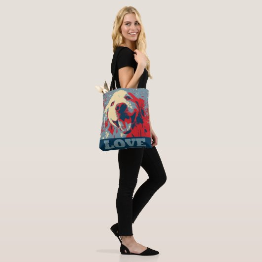 Goldener Retriever-Stylized Liebe Tasche (Am Model)