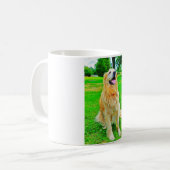 Goldener Retriever-Tasse Kaffeetasse (Vorderseite Links)
