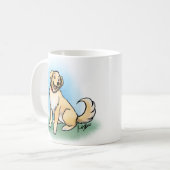 Goldener Retriever-Tasse Kaffeetasse (Vorderseite Links)
