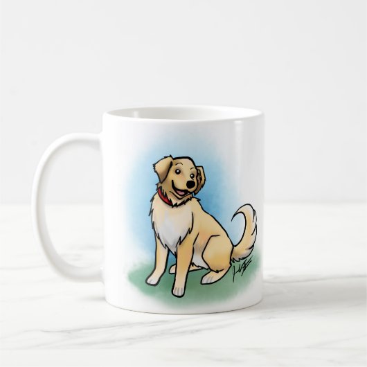 Goldener Retriever-Tasse Kaffeetasse (Links)