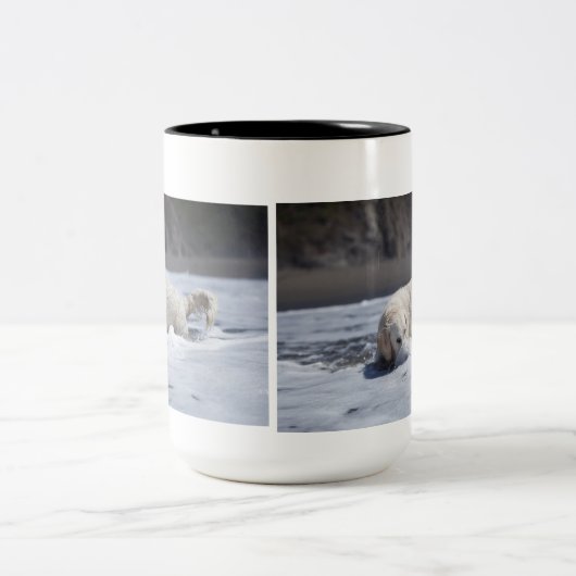 Goldener Retriever-Tasse Zweifarbige Tasse (Mittel)