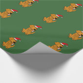 Goldener Retriever-tragendes Geschenkpapier (Ecke)