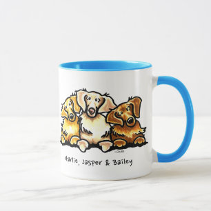 Goldener Retriever-Trio personalisiert Tasse