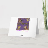 Goldener Retriever über den Regenbogen Geburtstag Karte (Rückseite)