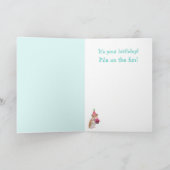 Goldener Retriever und Niedliche Geburtstag Karte (Innenseite)