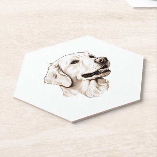 Goldener Retriever Untersetzer (angewinkelt)