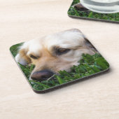 Goldener Retriever-Untersetzer Getränkeuntersetzer (Linke Seite)