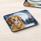 Goldener Retriever-Untersetzer-Set Untersetzer (Linke Seite)