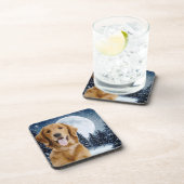 Goldener Retriever-Untersetzer-Set Untersetzer (Rechte Seite)