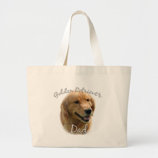 Goldener Retriever Vater 2 Jumbo Stoffbeutel (Vorne)