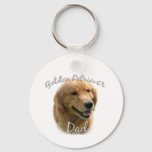 Goldener Retriever Vater 2 Schlüsselanhänger