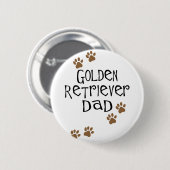 Goldener Retriever-Vater Button (Vorne & Hinten)