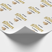 Goldener Retriever-Verpackungs-Papier-Glitzern ist Geschenkpapier (Ecke)
