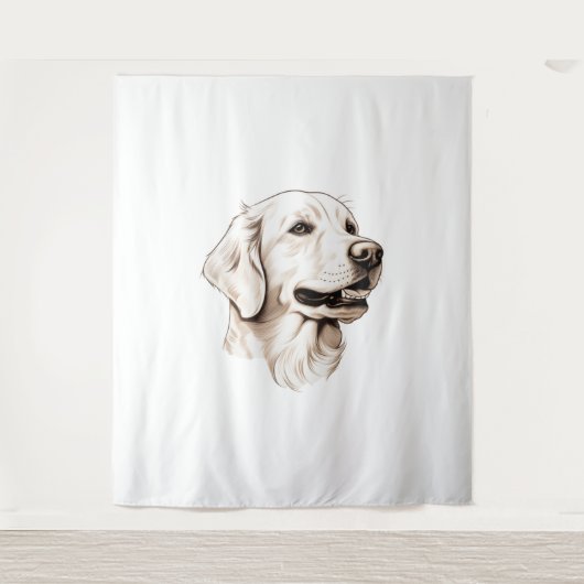 Goldener Retriever Wandteppich (Vorderseite)