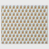 Goldener Retriever, Weihnachts-Weihnachtsmannmütze Geschenkpapier (Flach)