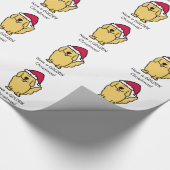 Goldener Retriever-WeihnachtsCartoon Geschenkpapier (Ecke)