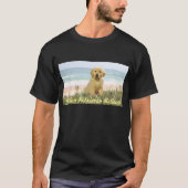 Goldener Retriever-Welpe auf Strand-T - Shirt (Vorderseite)