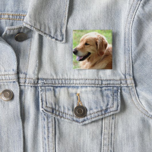 Goldener Retriever-Welpen-Button Button (Beispiel)