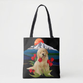 Goldener Retriever-Welpen-Tasche Tasche (Vorderseite)