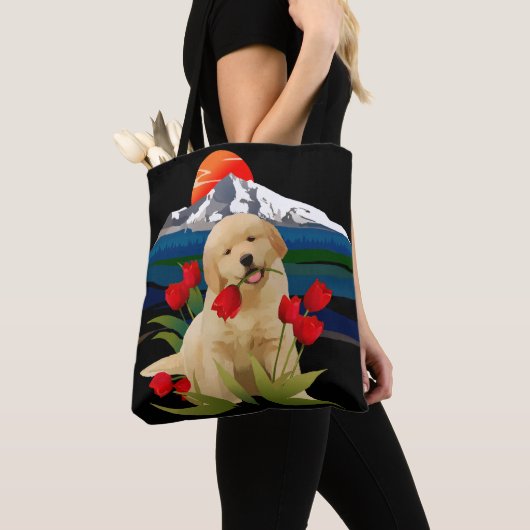 Goldener Retriever-Welpen-Tasche Tasche (Von Nahem)