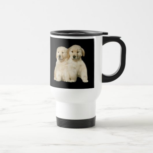 Goldener Retriever-Welpen-Tasse Reisebecher (Rechts)