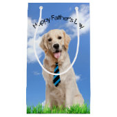 Goldener Retriever zum Vatertag Kleine Geschenktüte (Vorderseite)