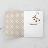 Goldener Retriever zum weißen Geburtstag Karte (Innenseite)