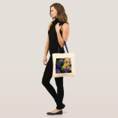 Goldener Retrieverhydrangea-Taschen-Tasche Tragetasche (Vorderseite (Model))