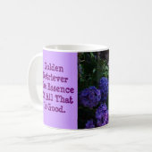 Goldener Retrieverhydrangea-Tasse Kaffeetasse (Vorderseite Links)