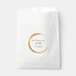 Goldener Ring Danke Monogram Schwarz-weiß Geschenktütchen