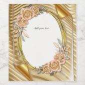 Goldener Rippeleffekt Weinetikett (Einzelnes Label)