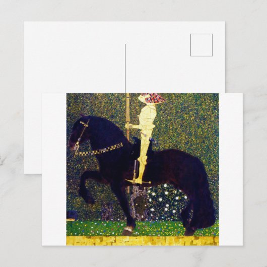 Goldener Ritter, Gustav Klimt Postkarte (Vorne/Hinten)