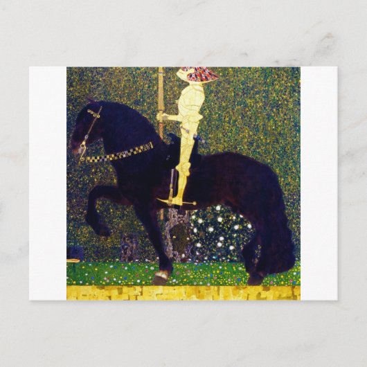 Goldener Ritter, Gustav Klimt Postkarte (Vorderseite)