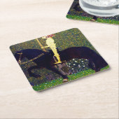 Goldener Ritter, Gustav Klimt Rechteckiger Pappuntersetzer (angewinkelt)