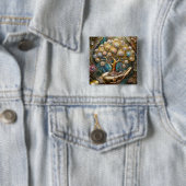 Goldener Roboter-Handholz Gold Tree of Life Button (Beispiel)