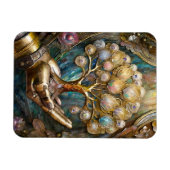 Goldener Roboter-Handholz Gold Tree of Life Magnet (Horizontal)