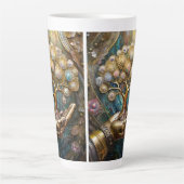 Goldener Roboter-Handholz Gold Tree of Life Milchtasse (Vorderseite)